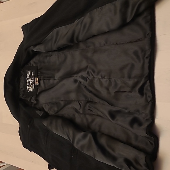 Me Jane Y2K Double Breasted Black Lined Jacket with Oversized Buttons - Picture 16 of 17